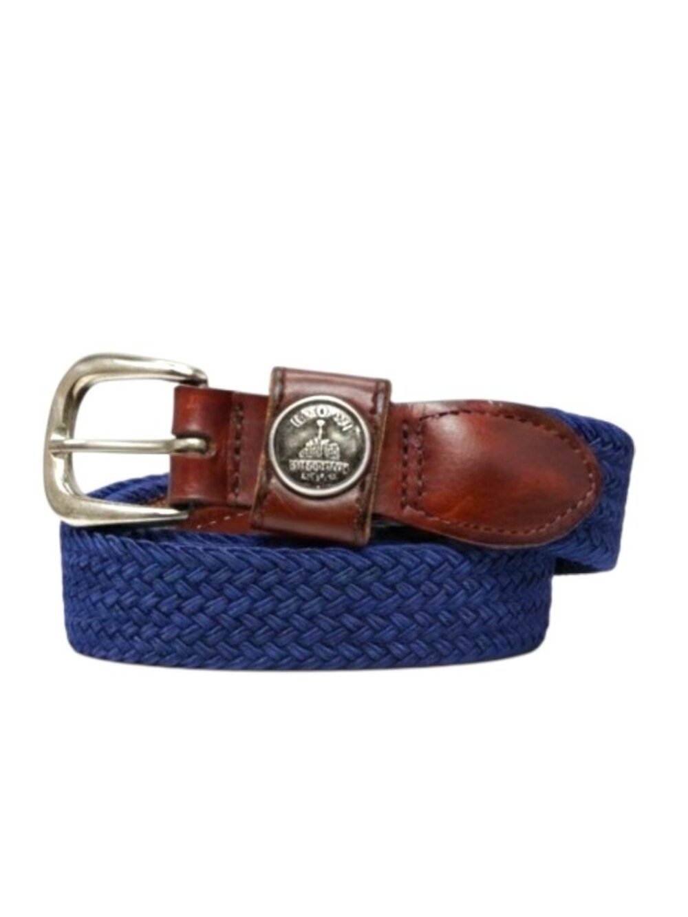 US Open 2013 Merion Brown Leather Navy Blue Nylon Golf Belt